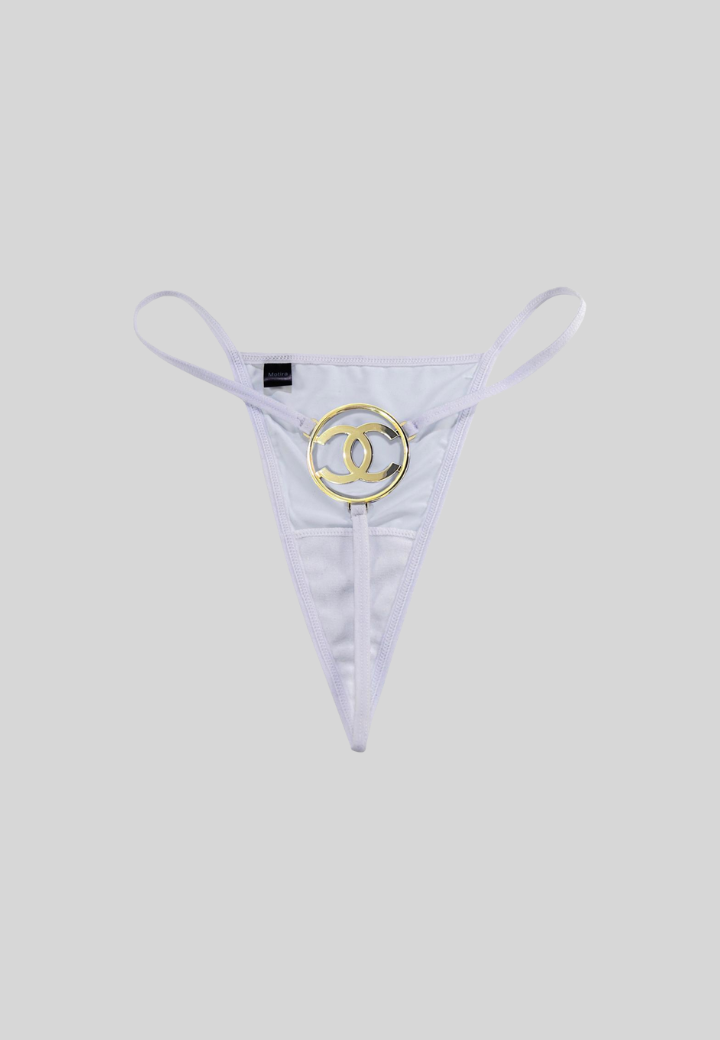 Chanel Reworked Thong | White