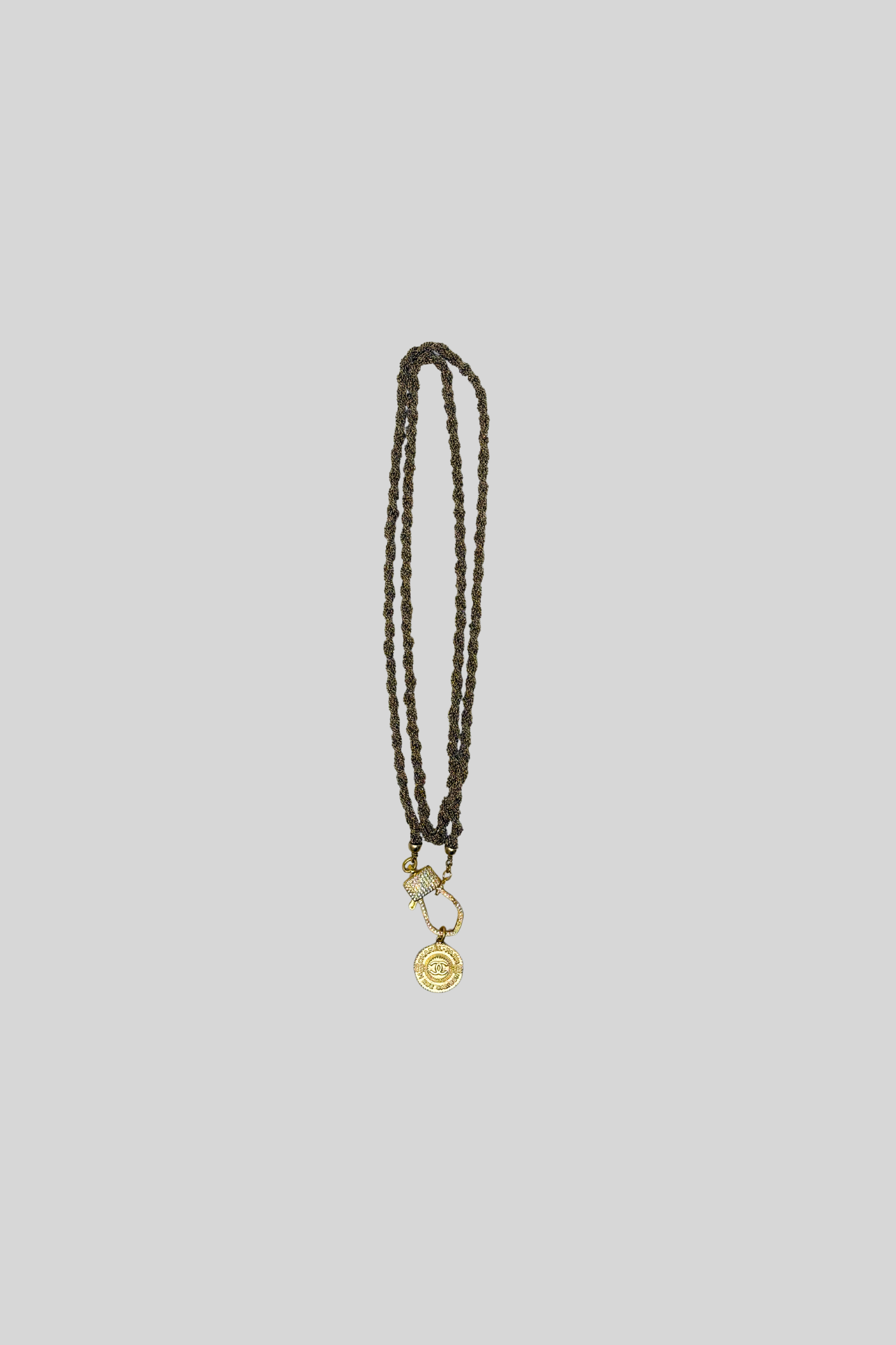 Chanel Paris Dubai Pendant on Authentic Chanel 33" Multi Rope Chain
