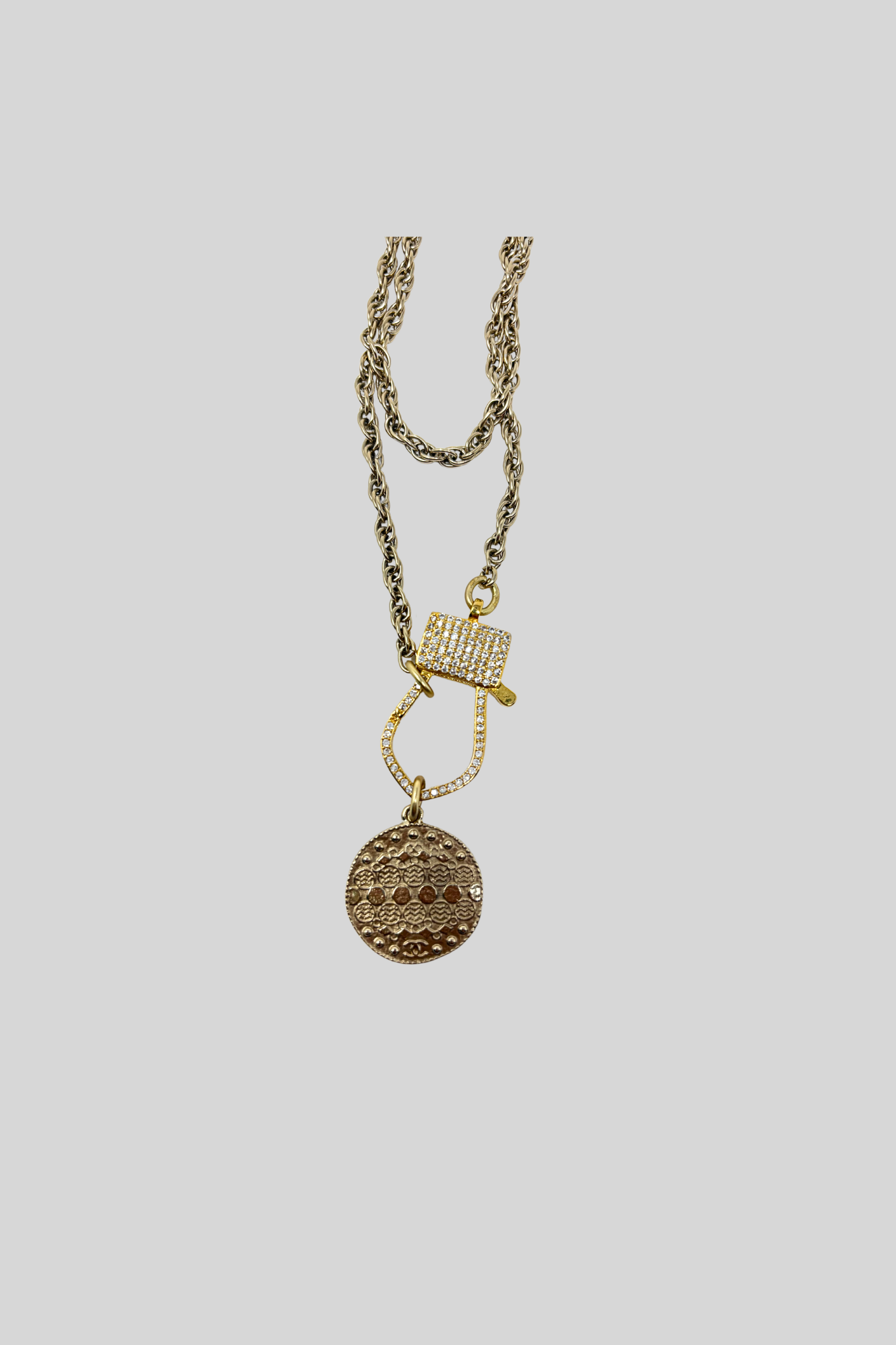 Chanel Paris Dubai Pendant on Authentic Chanel 33" Rope Chain