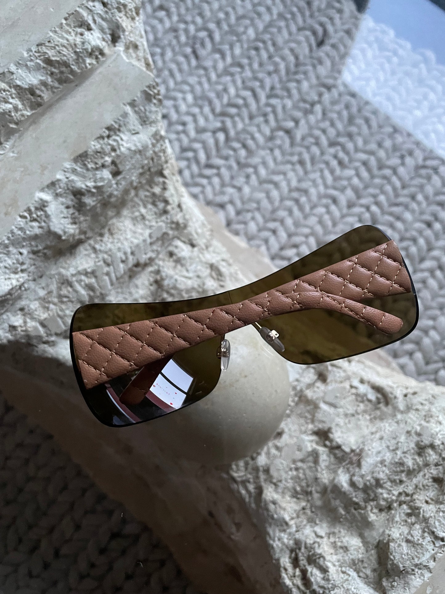 Chanel Shield Quilted Sunglasses