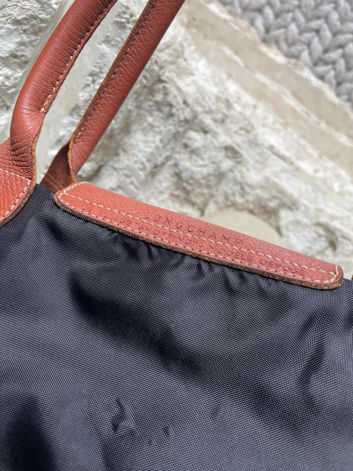 Long Champ Medium Le Pliage Nylon Shoulder Tote