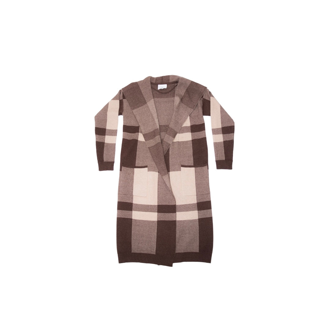 YAYA Plaid Floorlength Sweater
