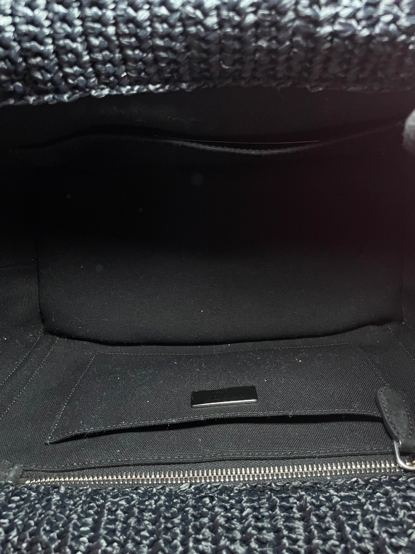 Prada Rafia Circle Nero Colour Canapa Tote