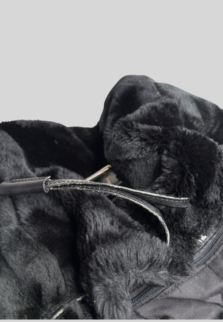 D&G Faux Fur Drawstring Backpack