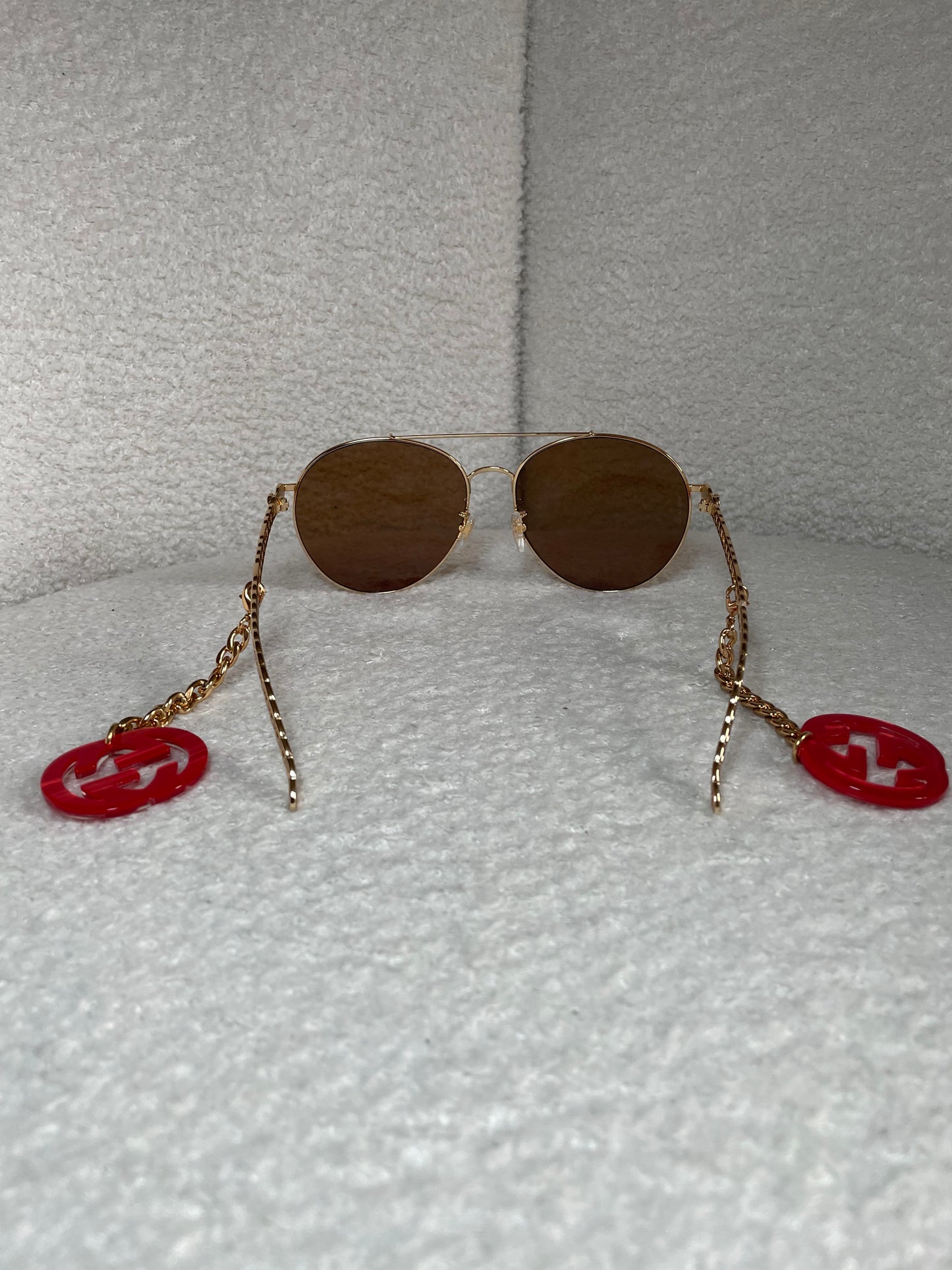 Gucci GG Round Frame Charm Sunglasses