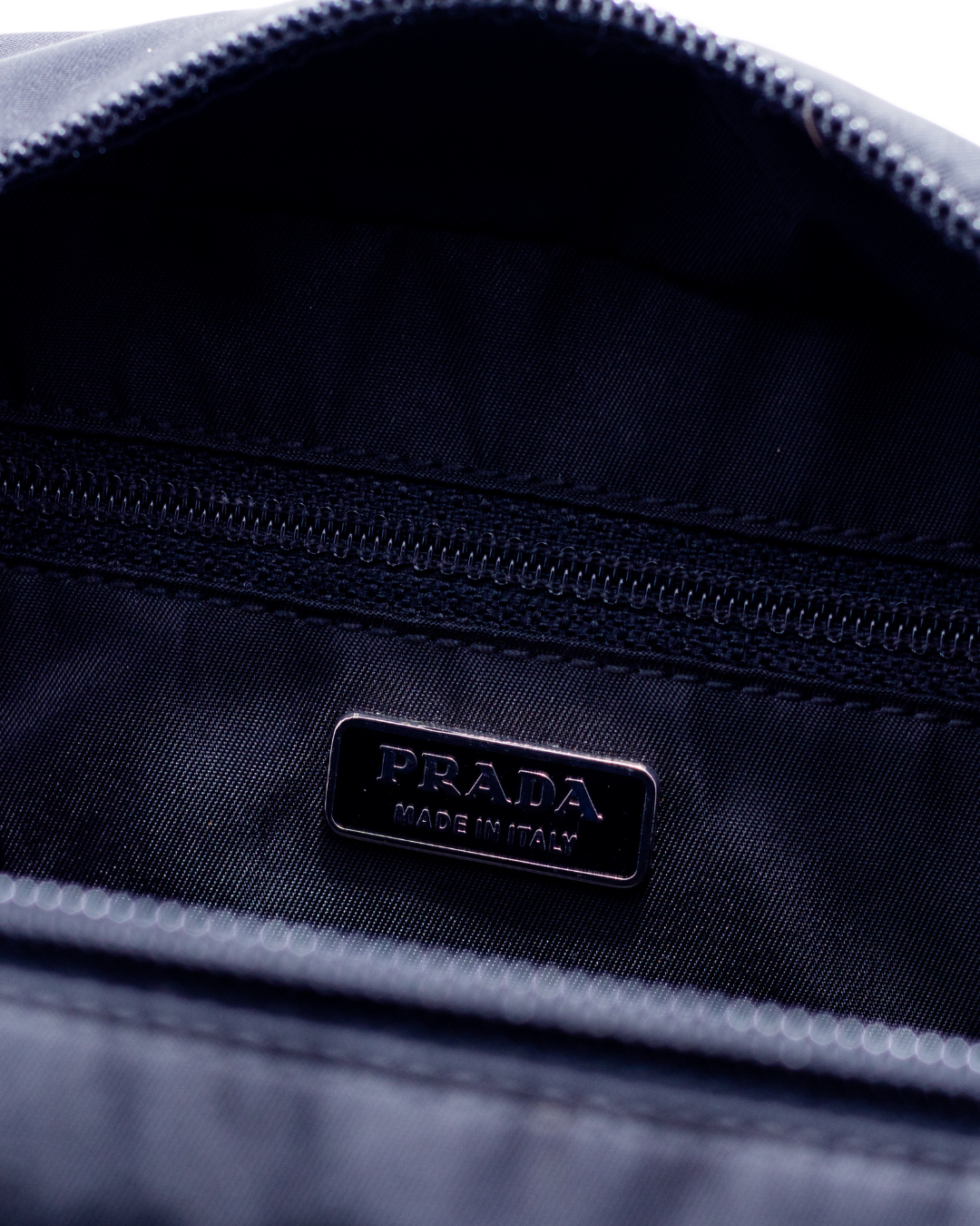 Prada Tessuto Beaded Handle Bag