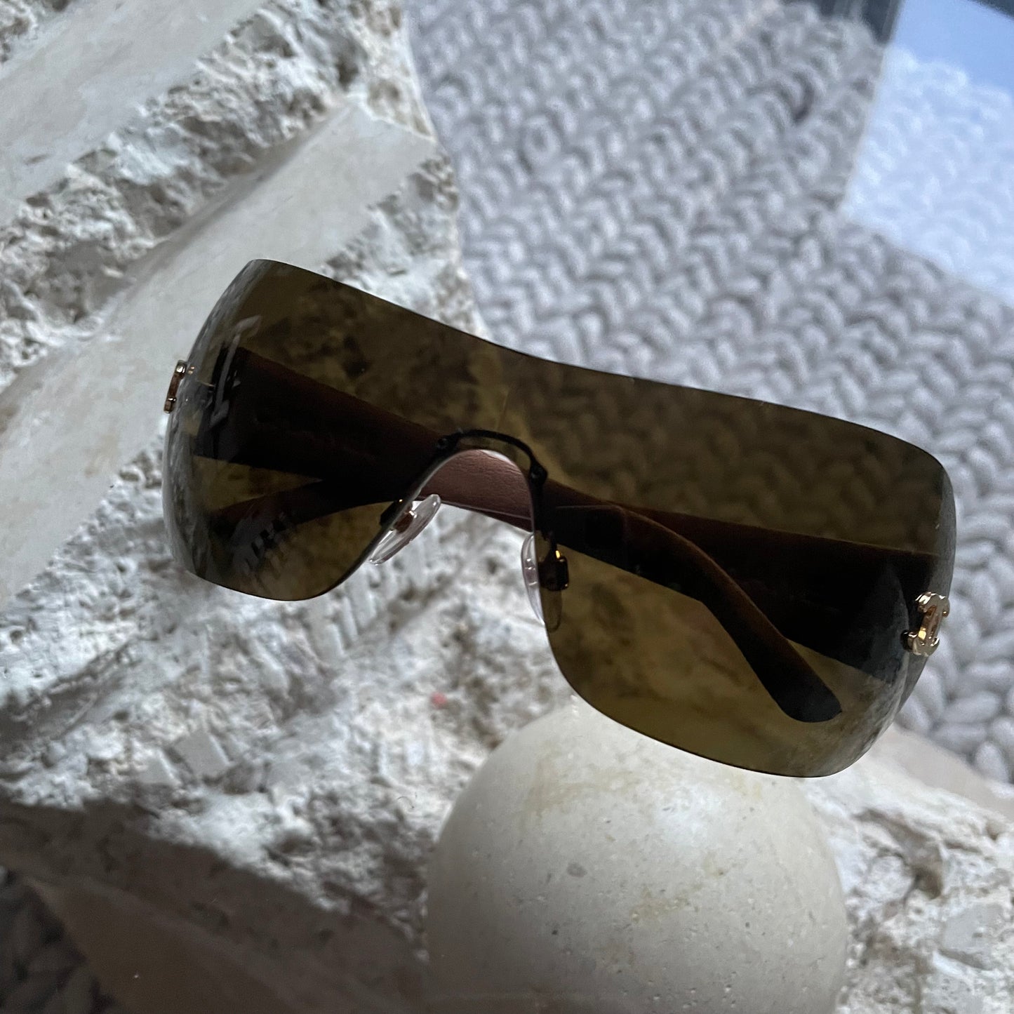 Chanel Shield Quilted Sunglasses