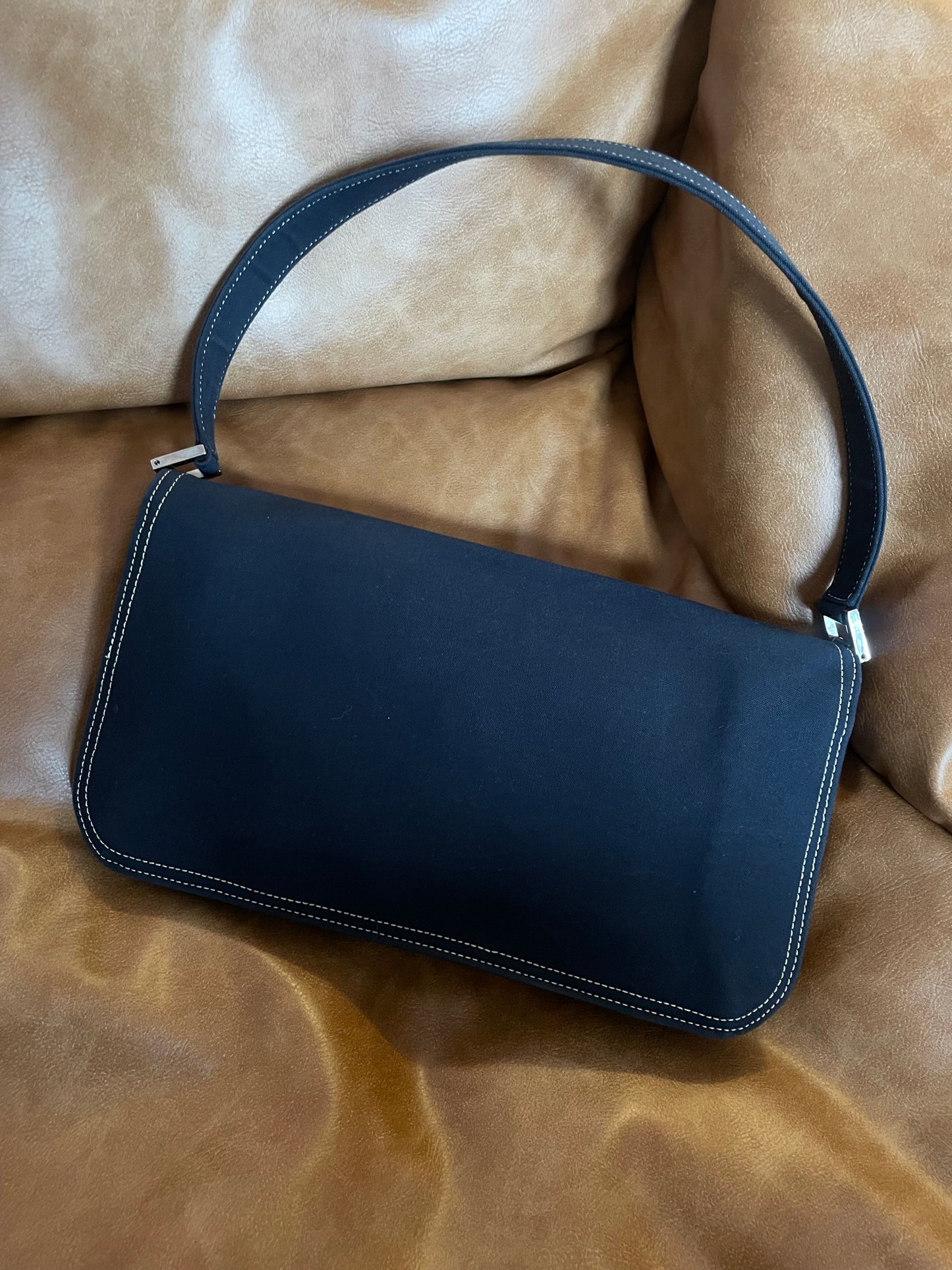 Fendi Denim Accordion Baguette