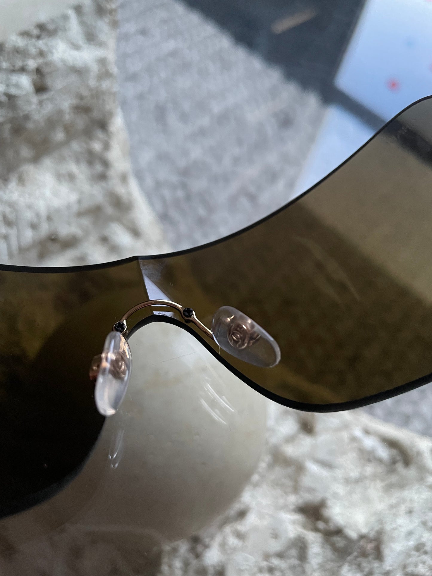 Chanel Shield Quilted Sunglasses