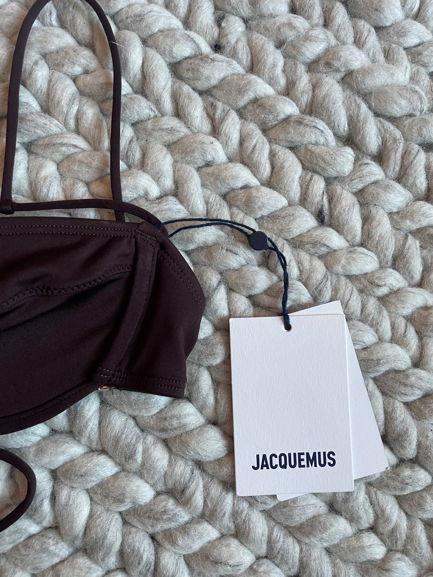Jacquemus Brown Le Raphia 'Le Haut De Maillot Signature' Bikini Top