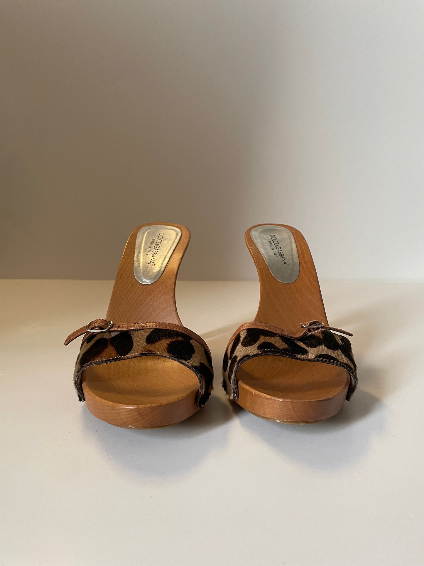Dolce & Gabbana Pony Hair Leopard Print Heels