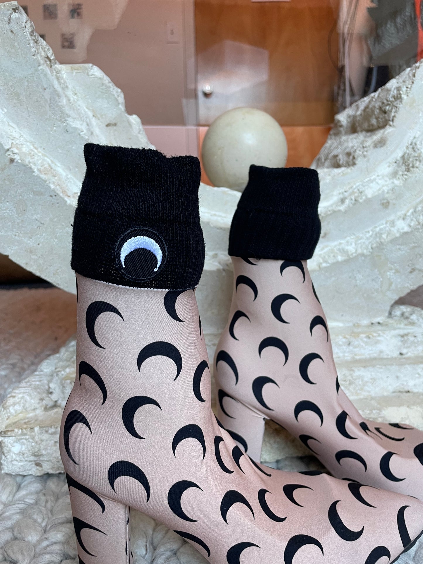 Marine Serre Printed Moon Sock Boots