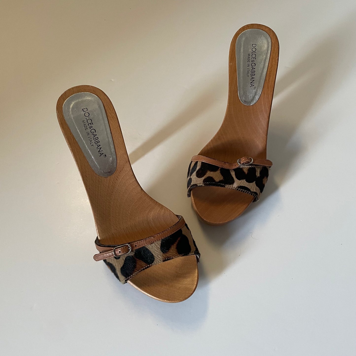 Dolce & Gabbana Pony Hair Leopard Print Heels