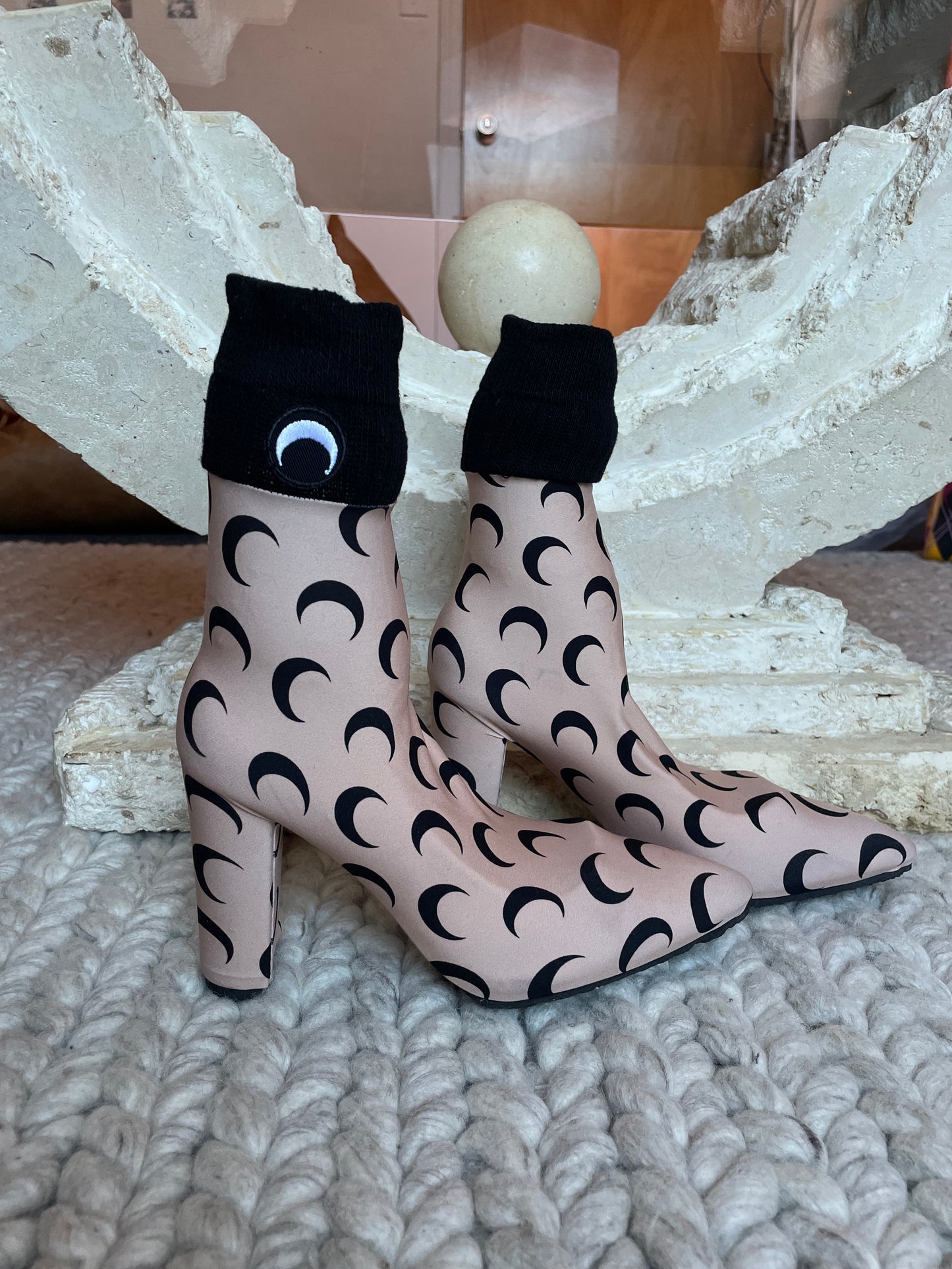 Marine Serre Printed Moon Sock Boots