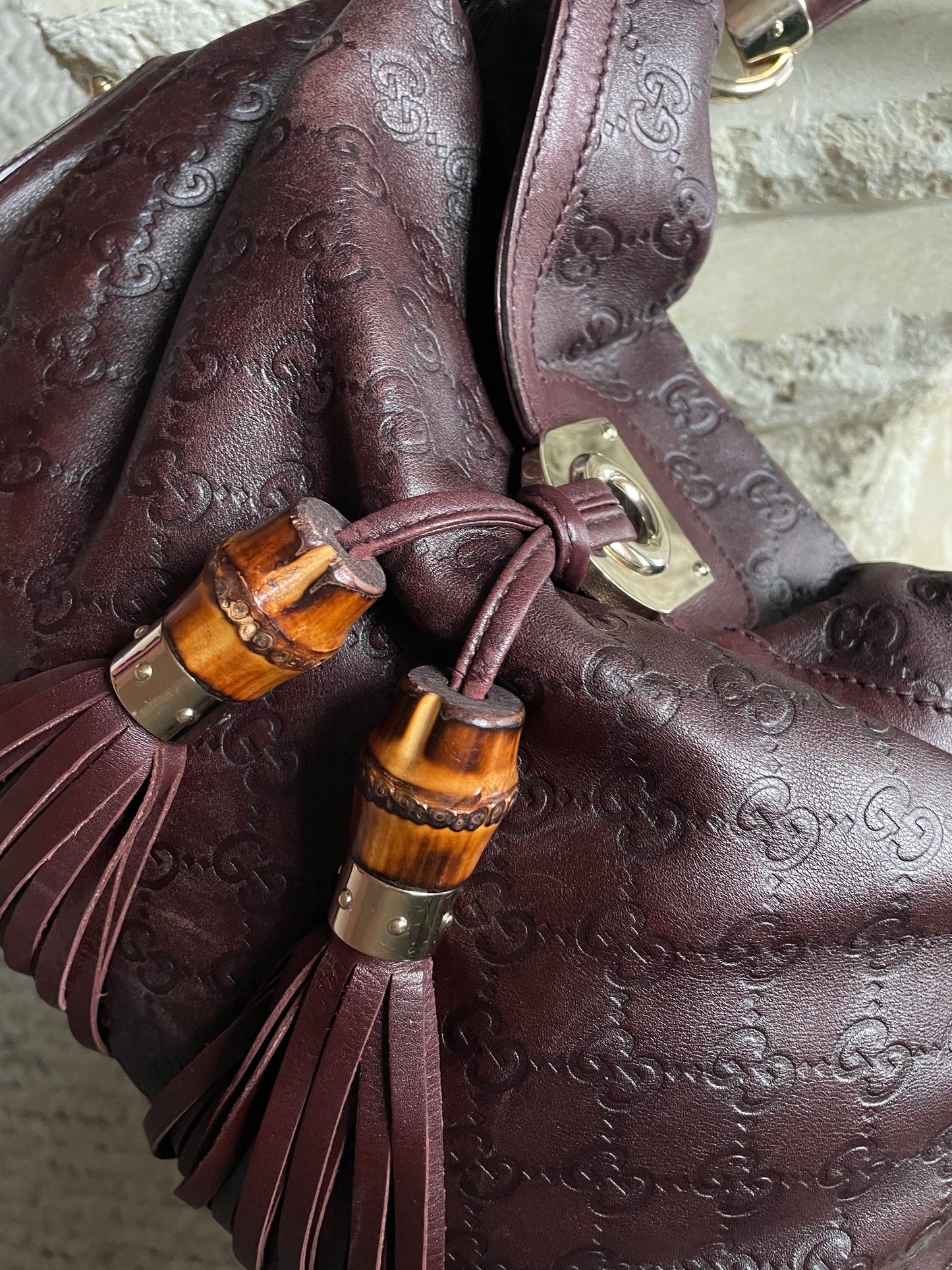 Gucci Brown Guccissima Indy Babouska Hobo Bag