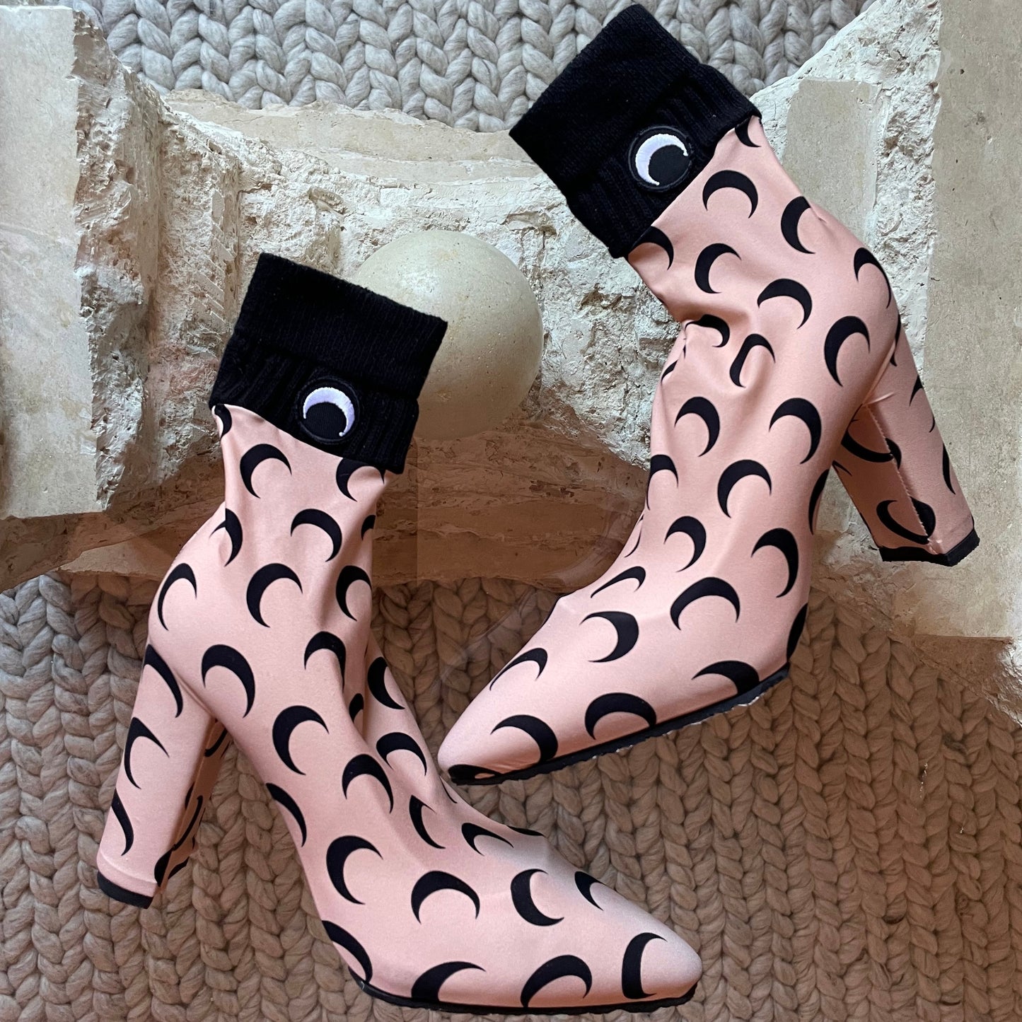 Marine Serre Printed Moon Sock Boots