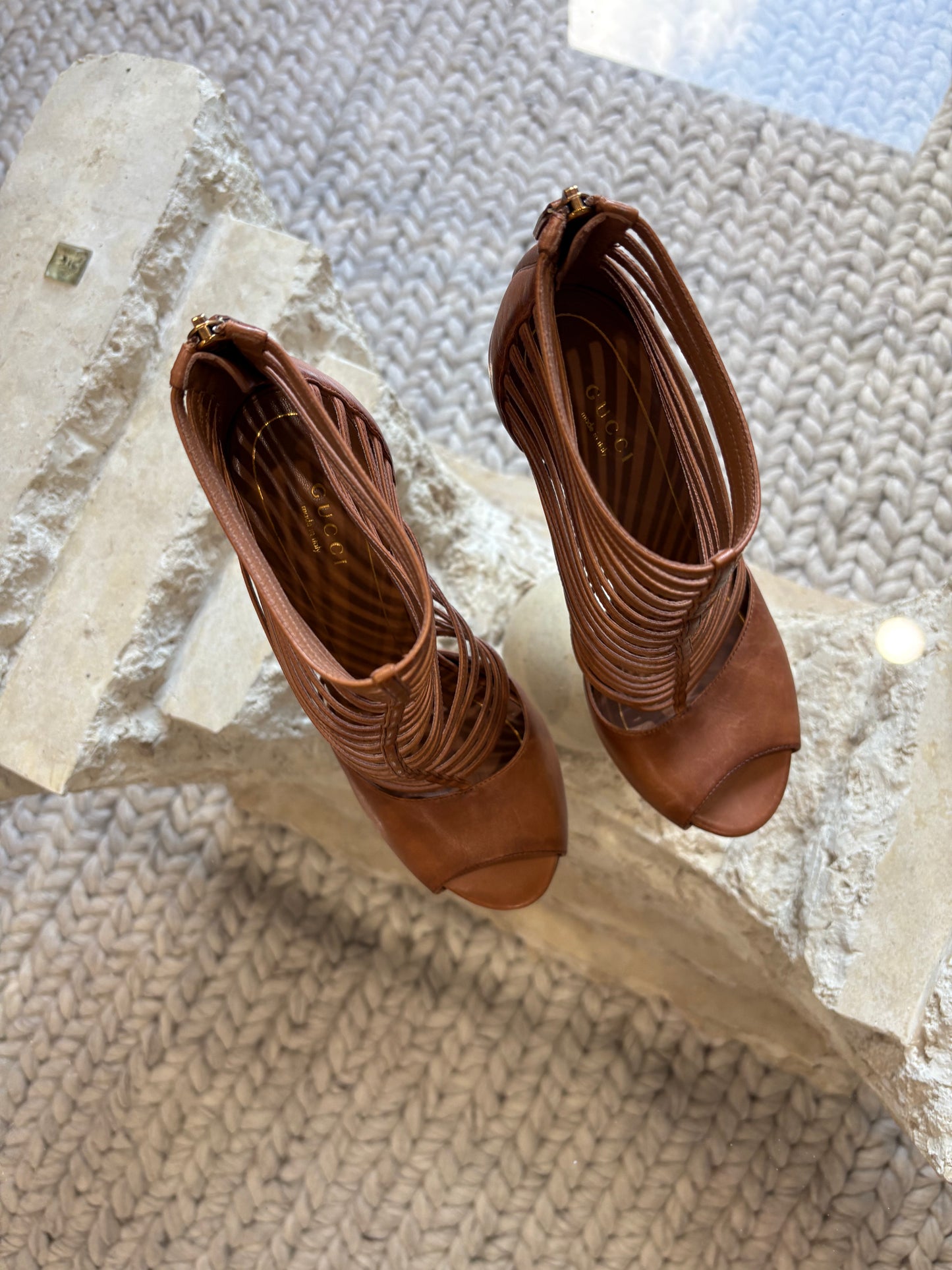 Gucci Leather Gladiator Sandals