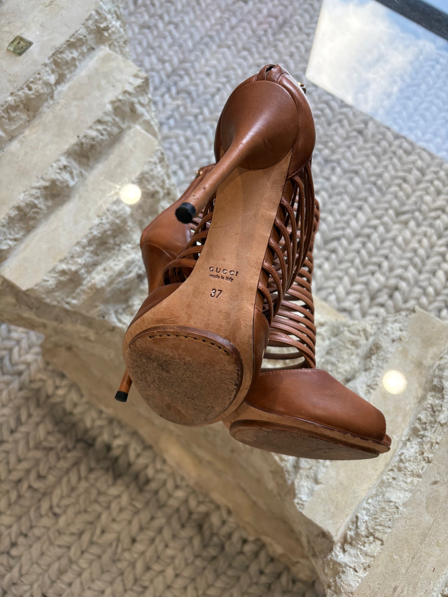 Gucci Leather Gladiator Sandals