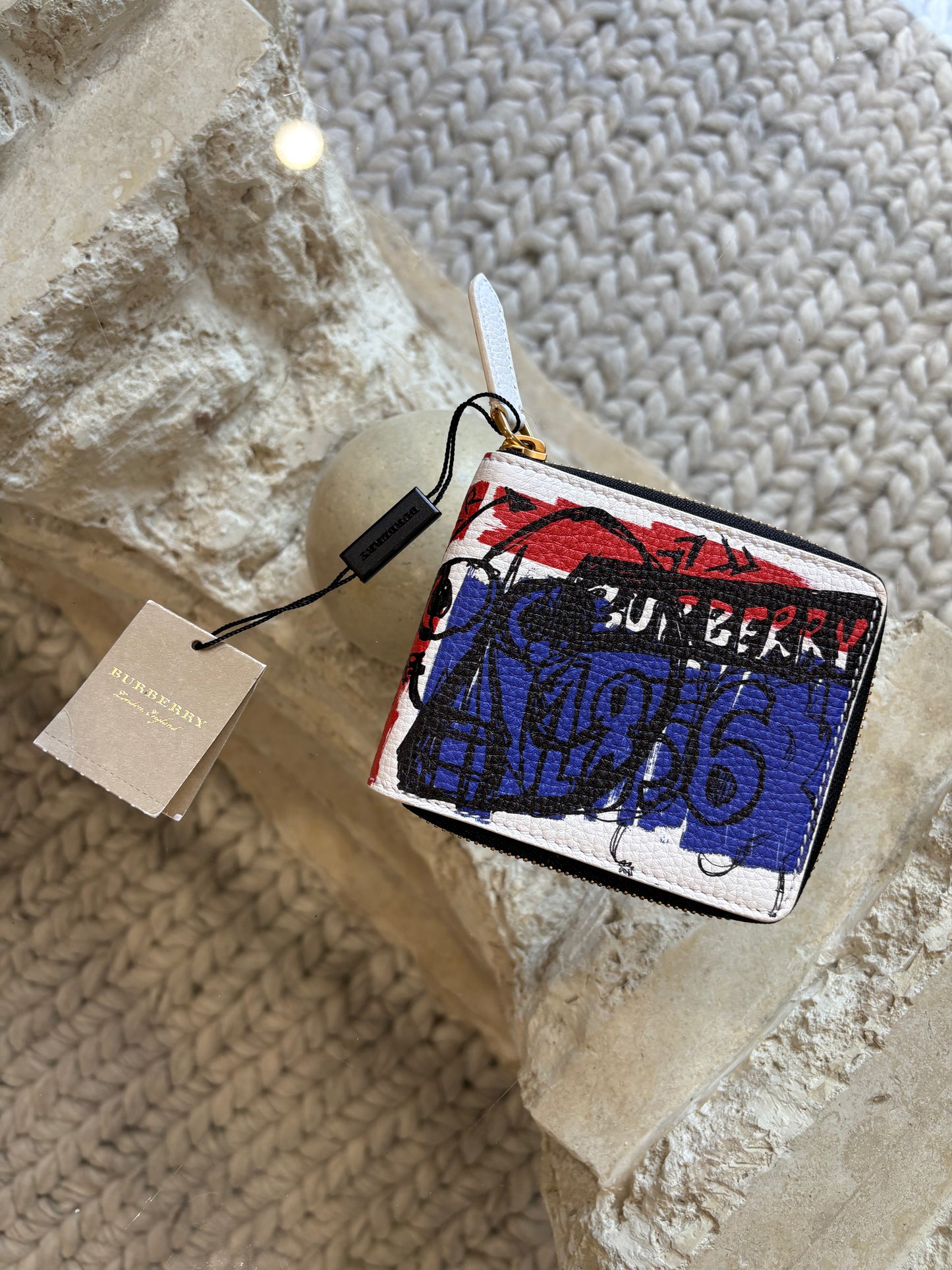 Burberry Sketch Union Jack Zip Wallet