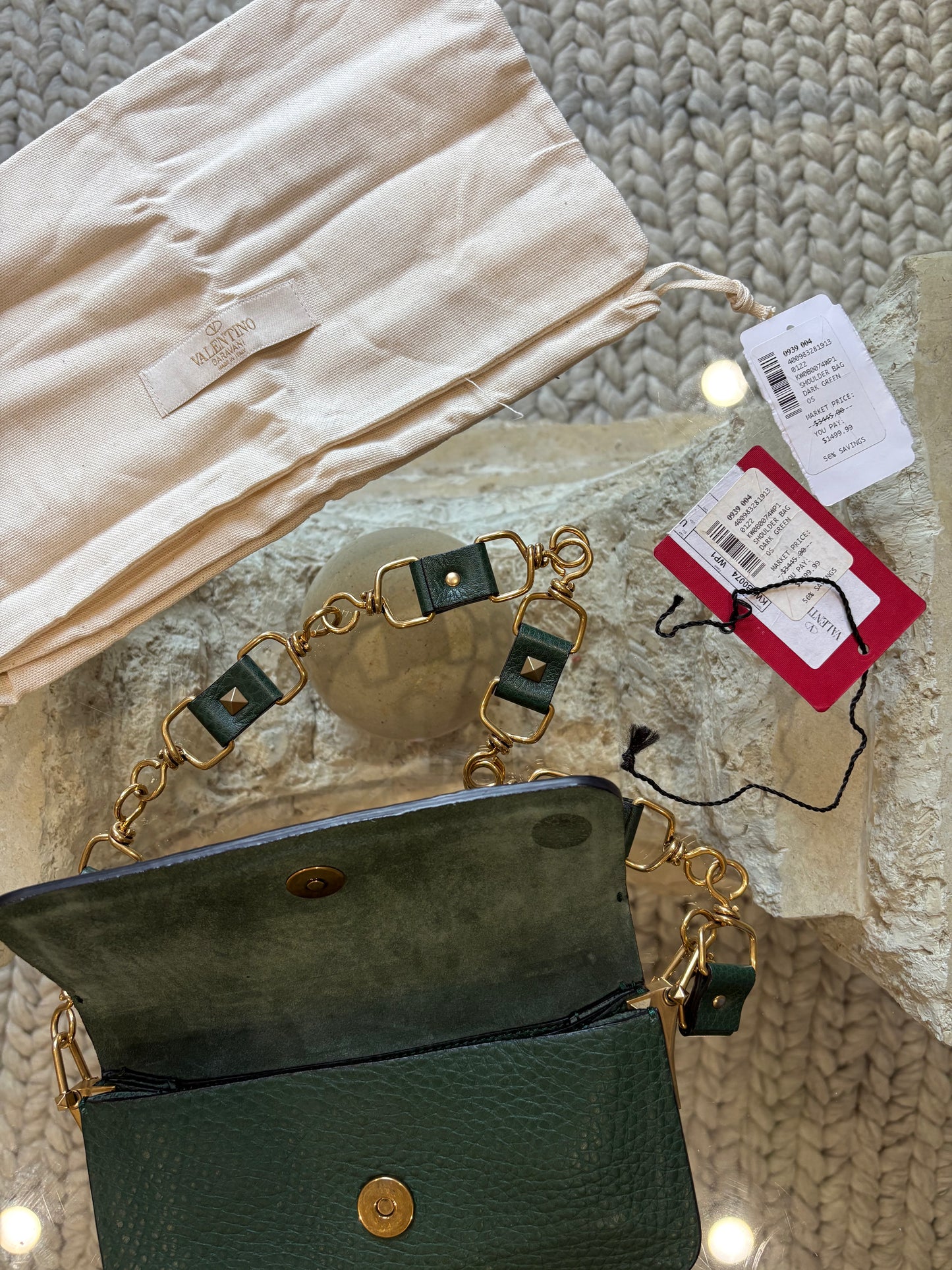 Valentino Valentino Rockstud Tribal Shoulder Bag