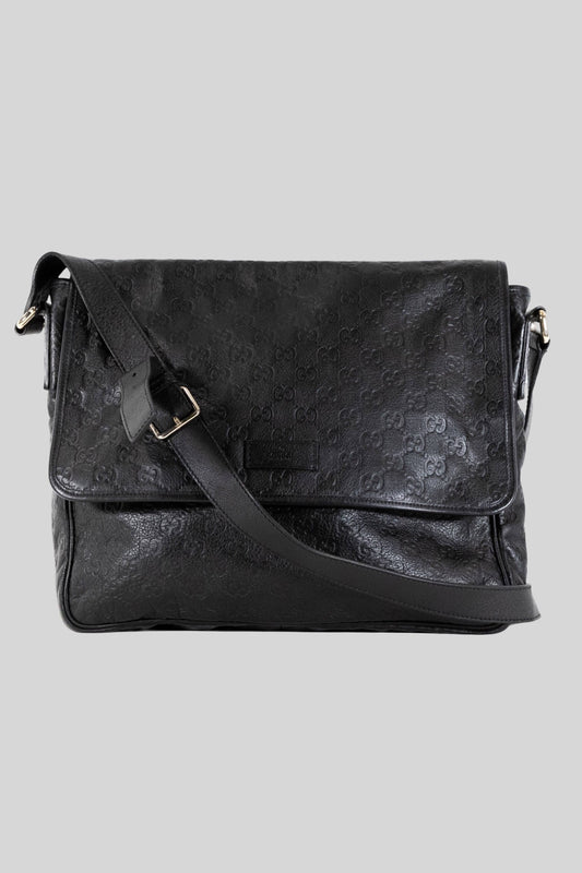 Gucci Guccissma Leather Messenger Bag