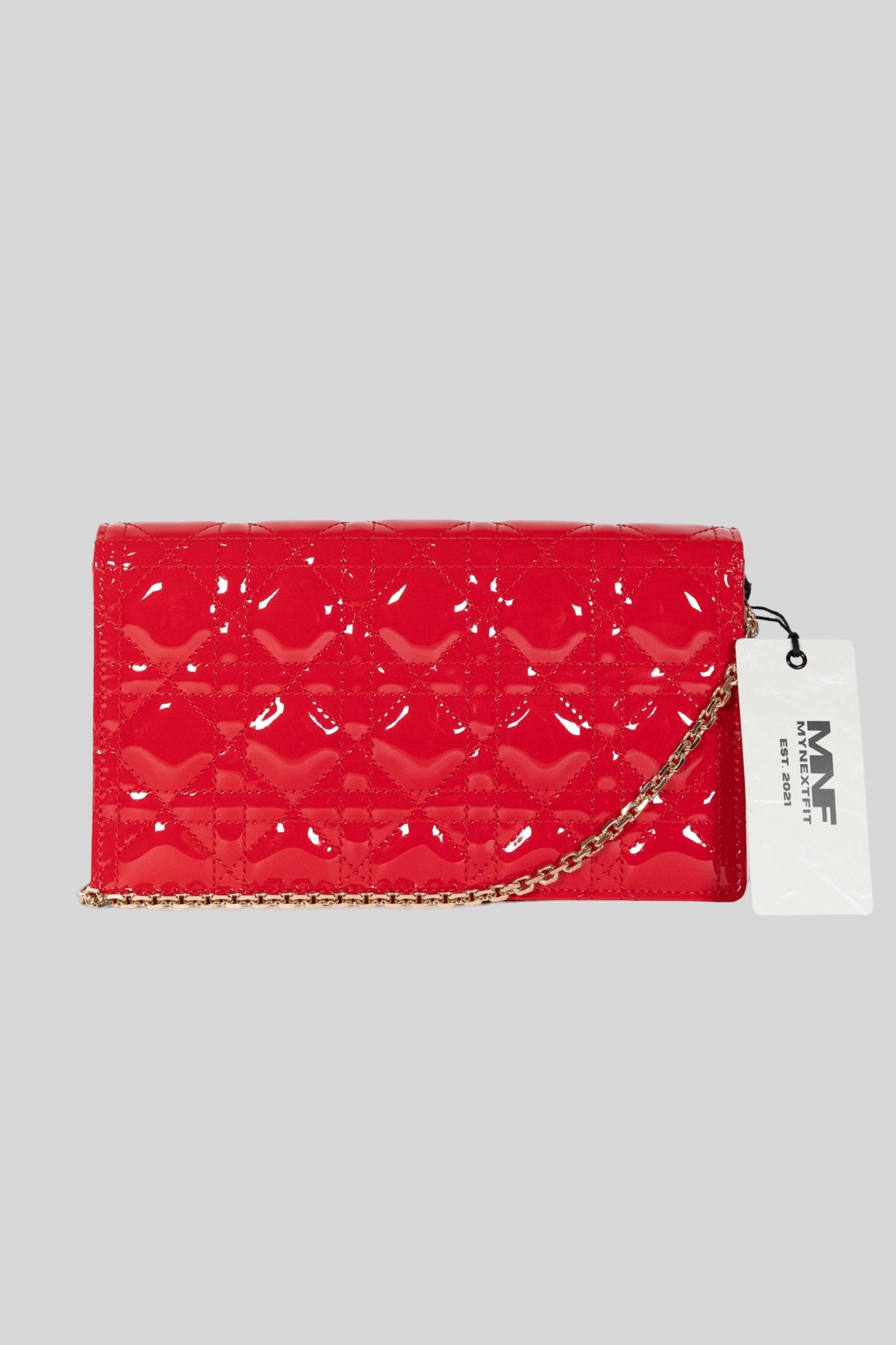 Chiristian Dior Lady Dior Cannage Pouch with Chain