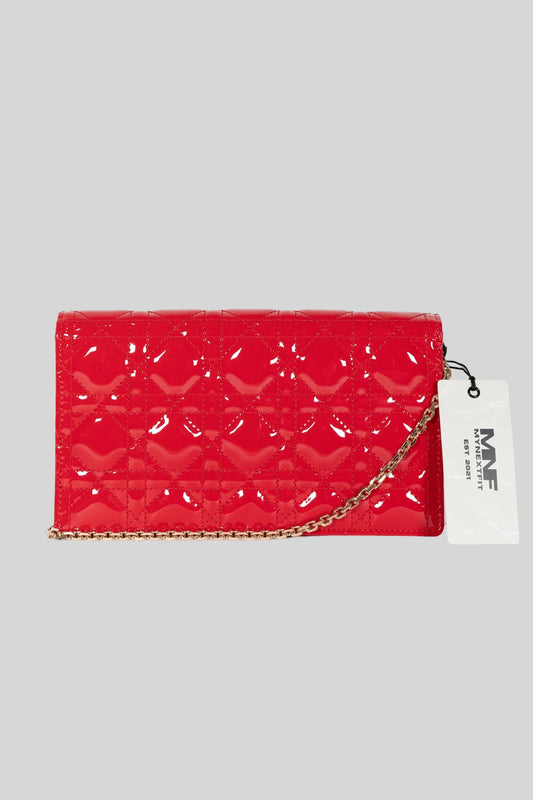 Chiristian Dior Lady Dior Cannage Pouch with Chain