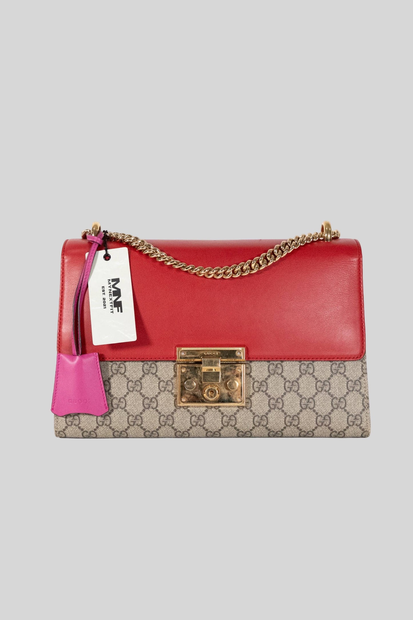 Gucci Multicolor GG Supreme Canvas Padlock Shoulder Bag