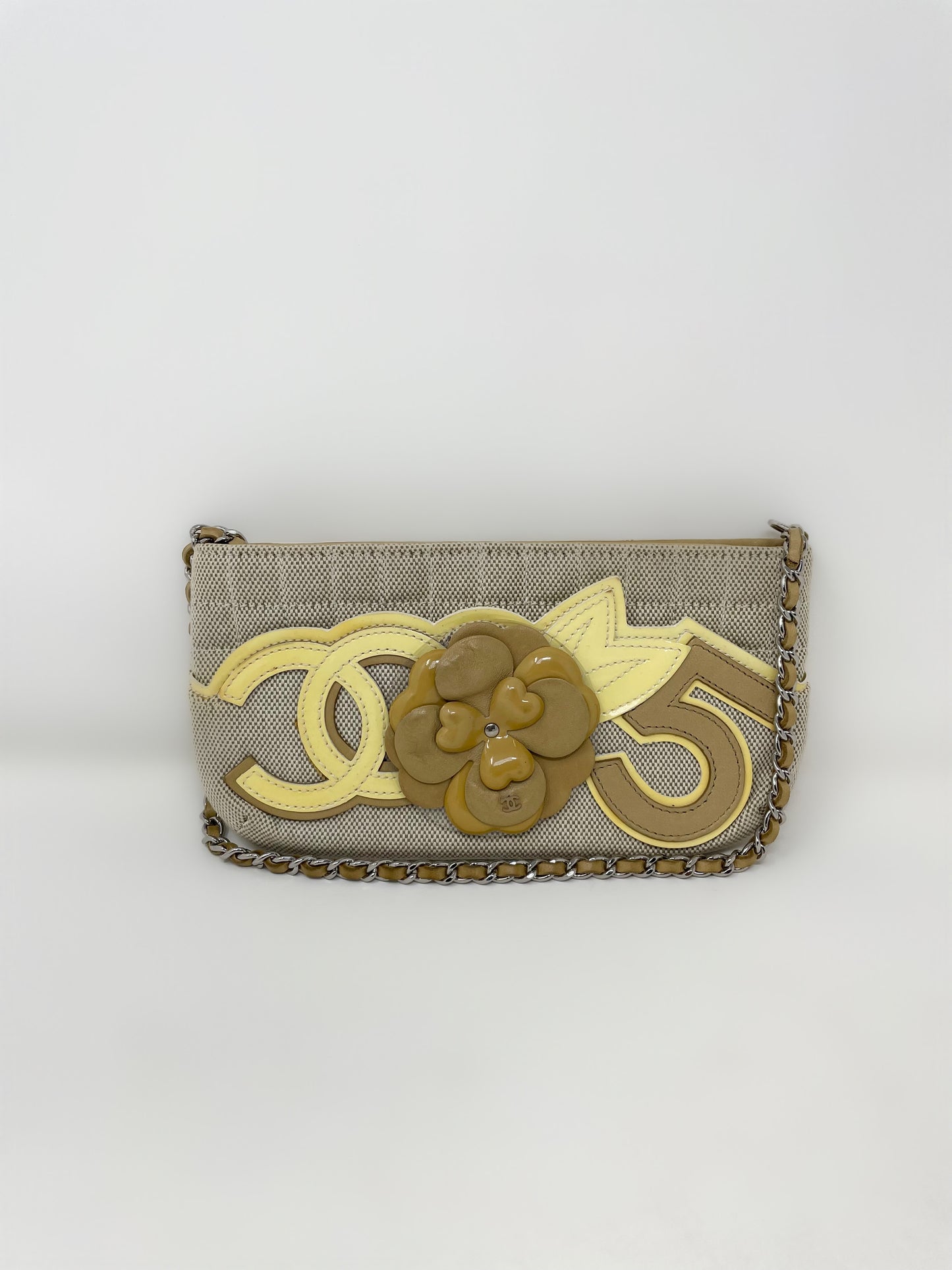 Chanel Camellia No.5 Quilted Pochette