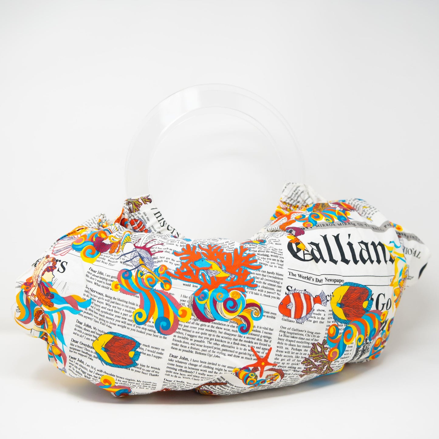 John Galliano Campus Fish Pattern Tote
