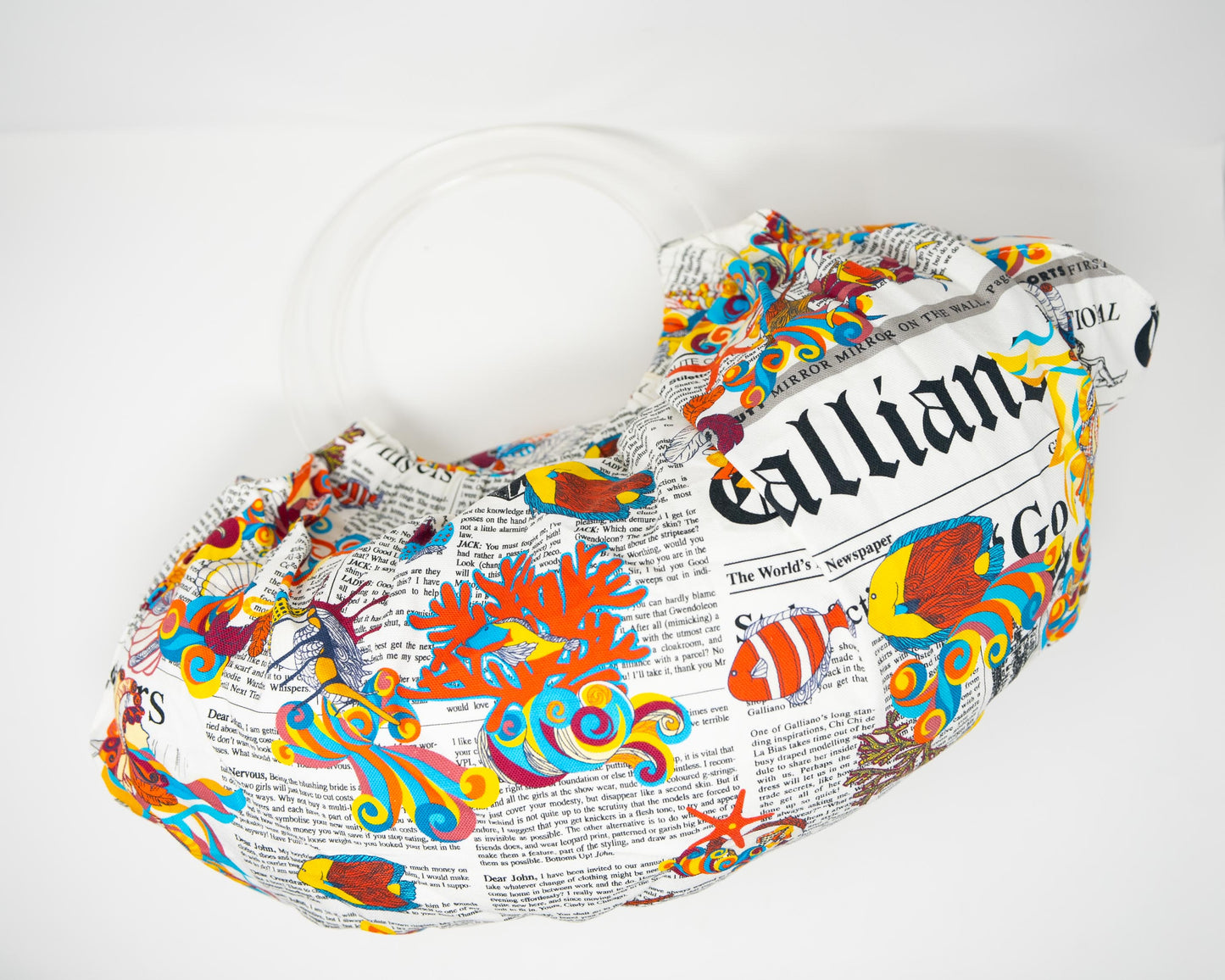 John Galliano Campus Fish Pattern Tote