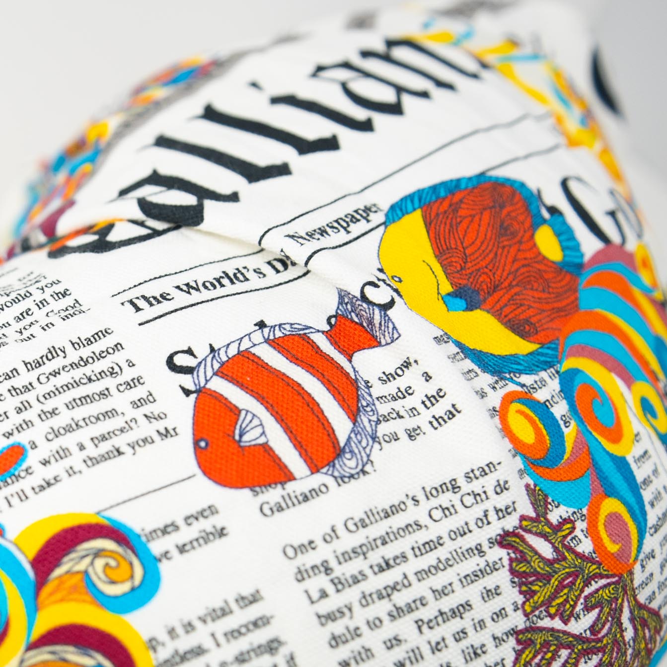 John Galliano Campus Fish Pattern Tote