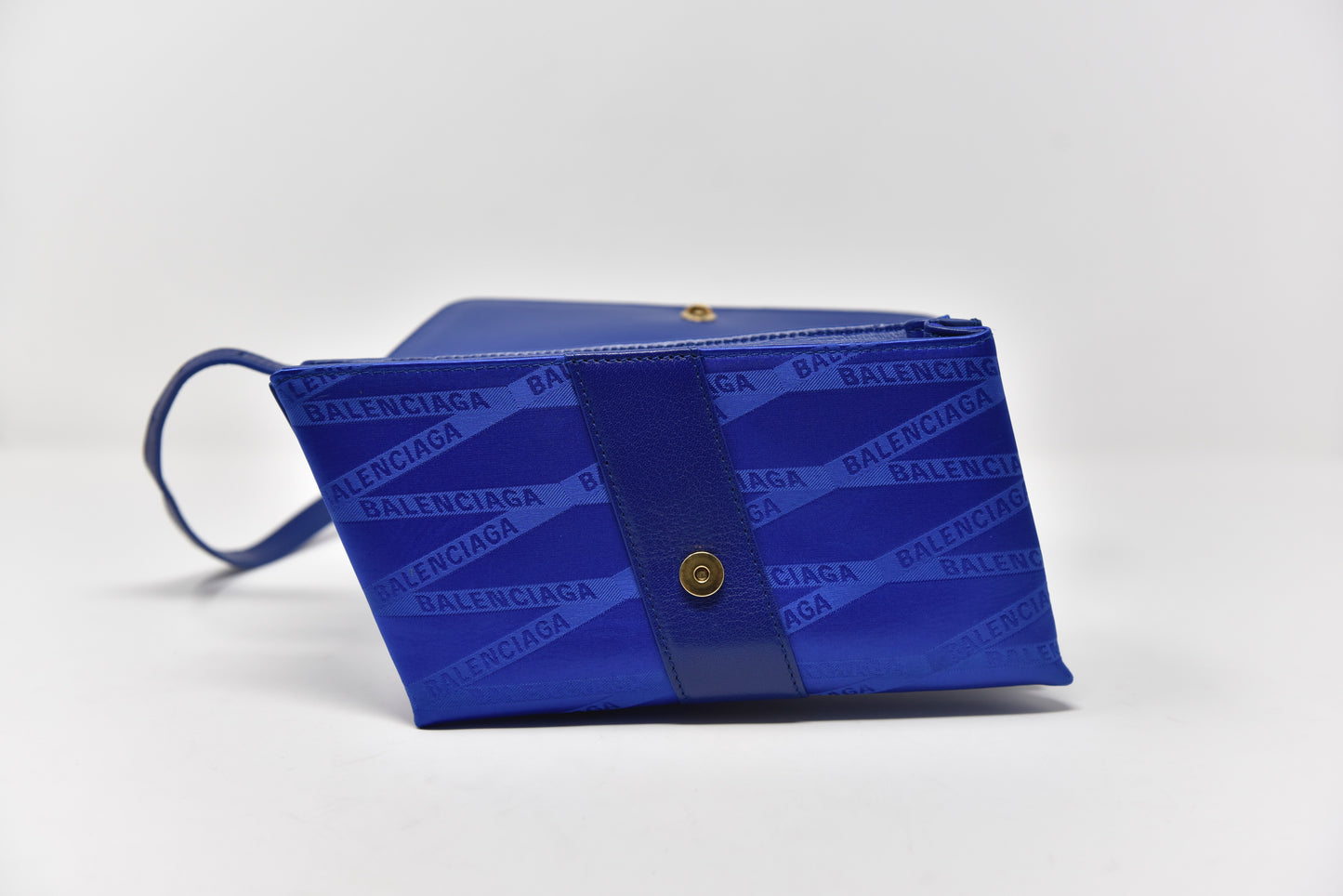 Balenciaga Shift Wallet on Strap Jacquard Nylon with Leather