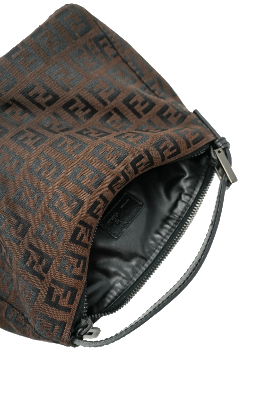 Fendi Zucchino Jacquard Brown Mini Purse