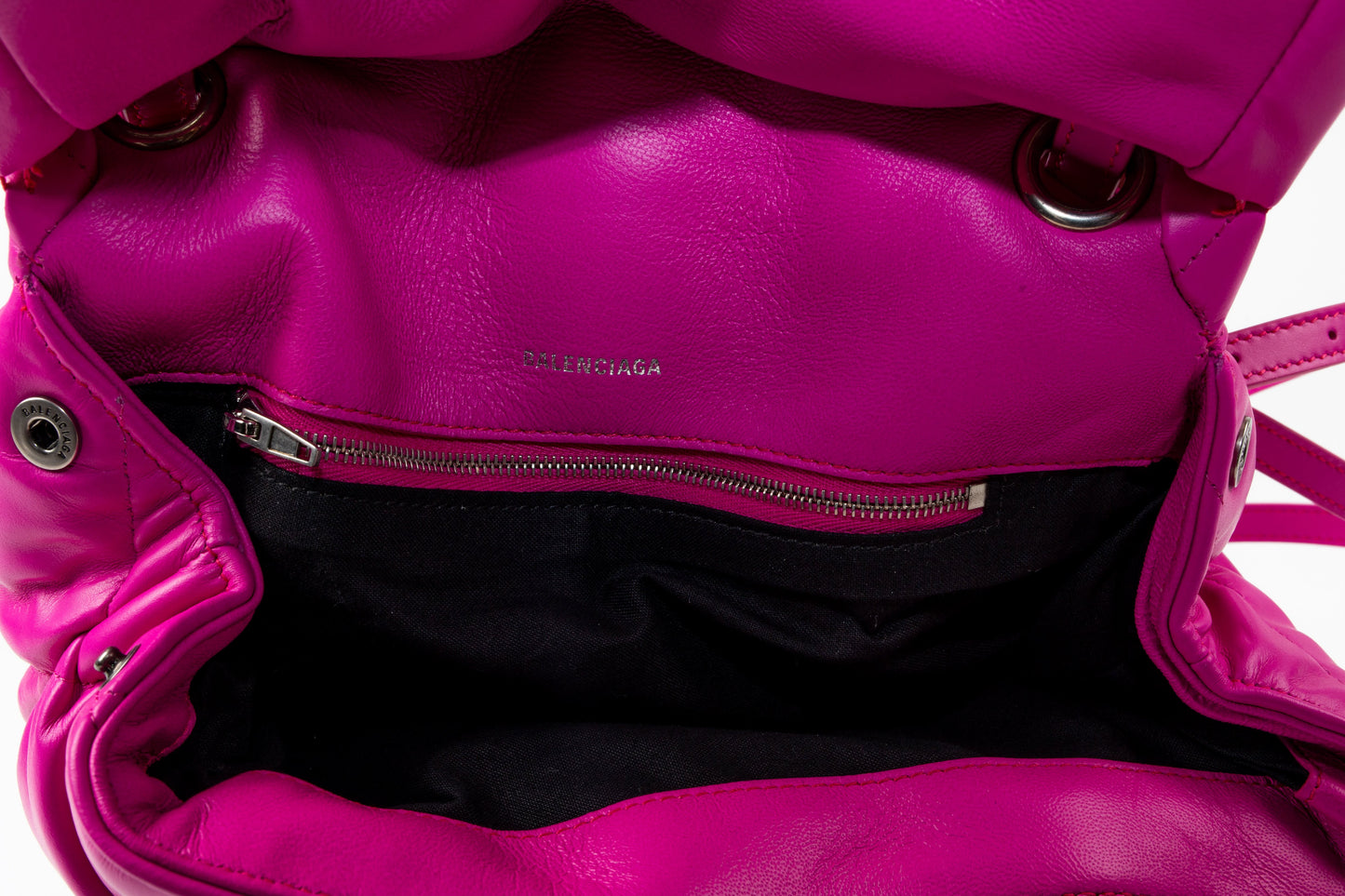 Balenciaga Touch Quilted Puffy Leather Clutch Bag