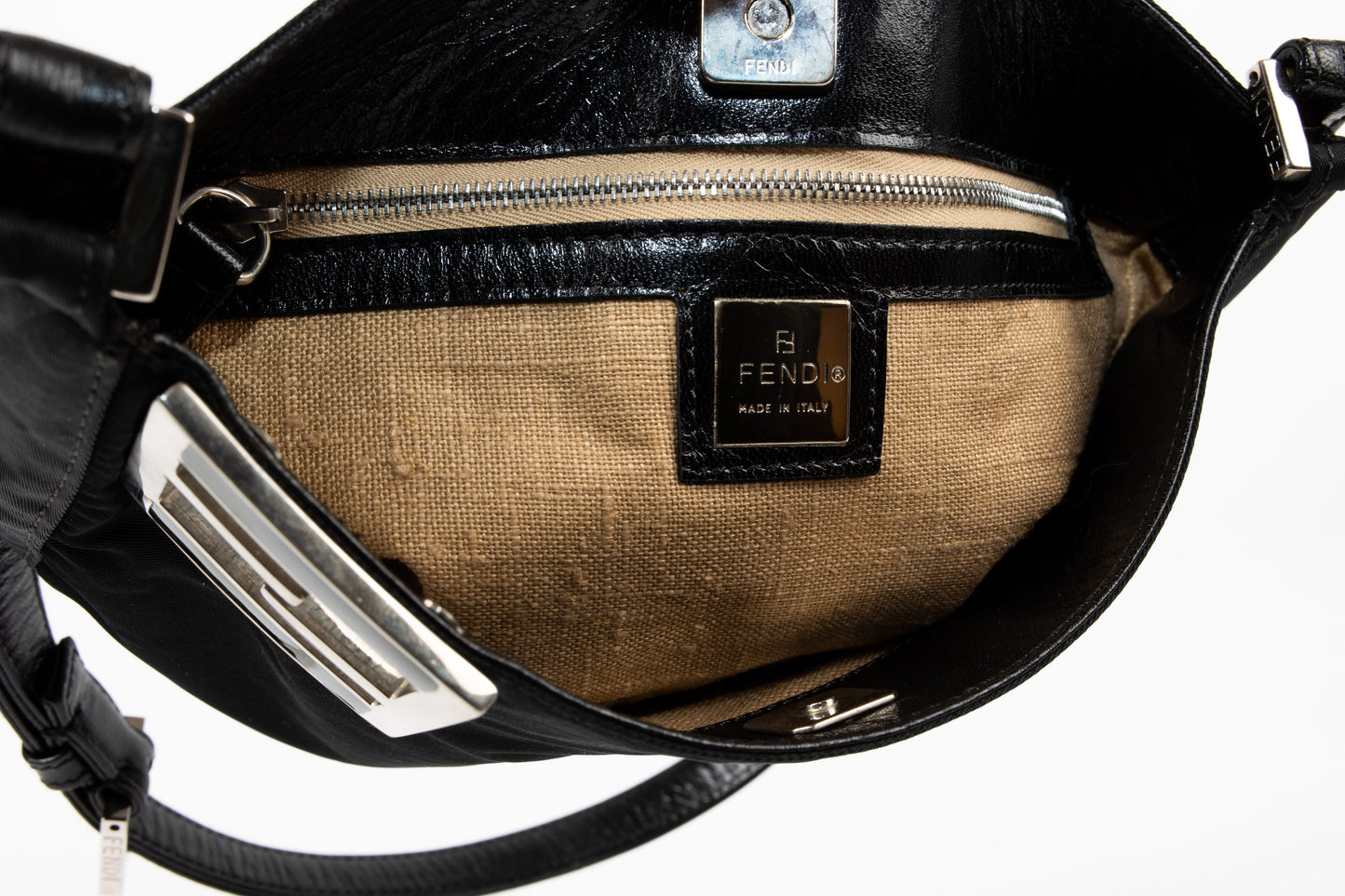 Fendi Black Nylon Shoulder Bag