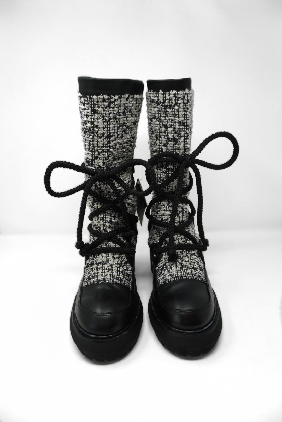 Montelliana Tweed Leather Boots