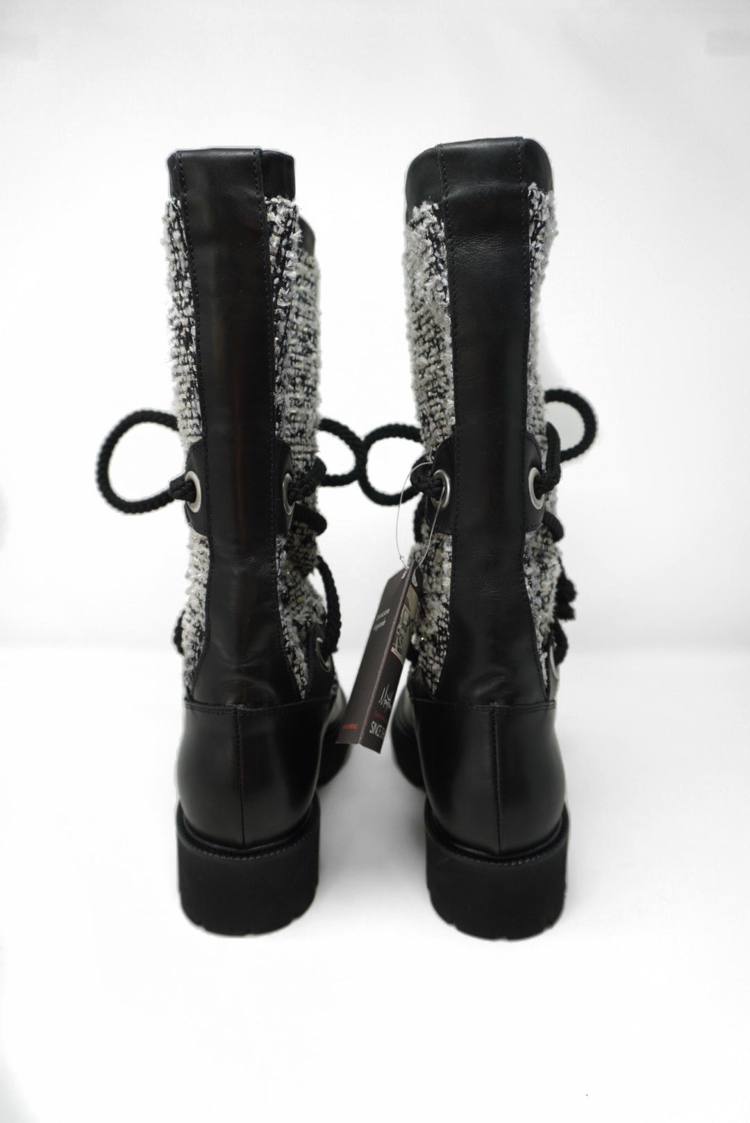 Montelliana Tweed Leather Boots