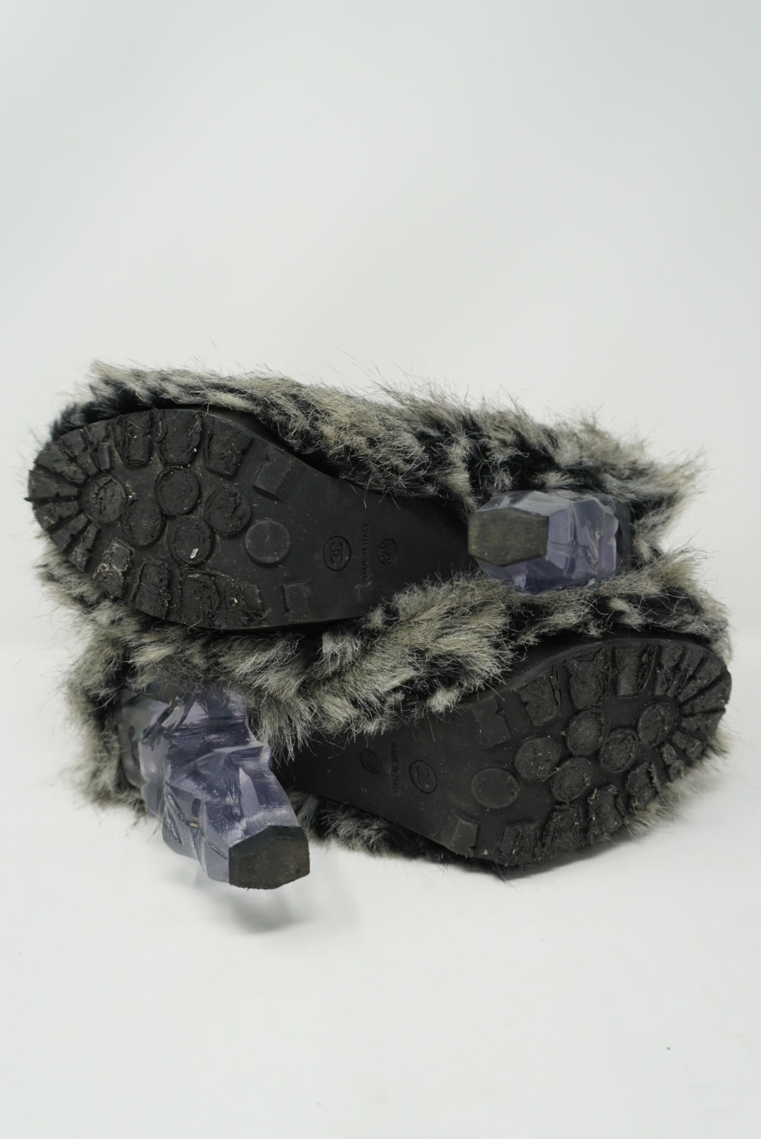 Chanel Faux Fur Arctic Icicle Booties