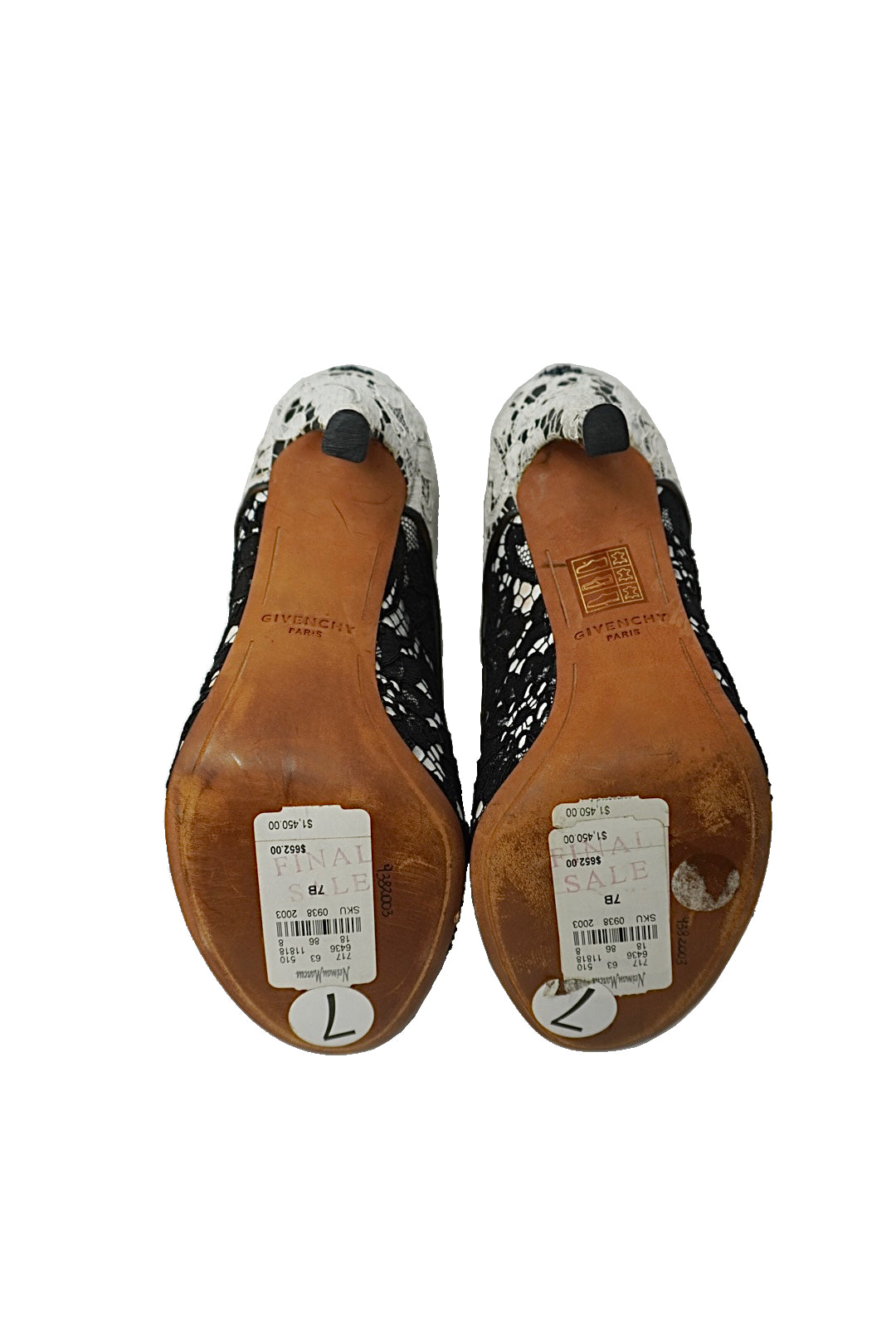 Givenchy Floral Lace Peep Toe Booties