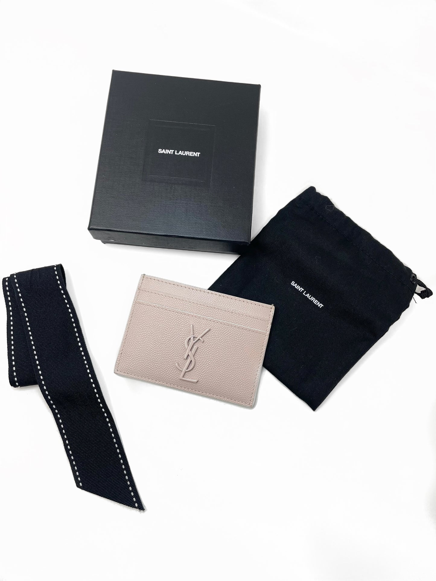 Saint Laurent Paris Cassandre Leather Card Case