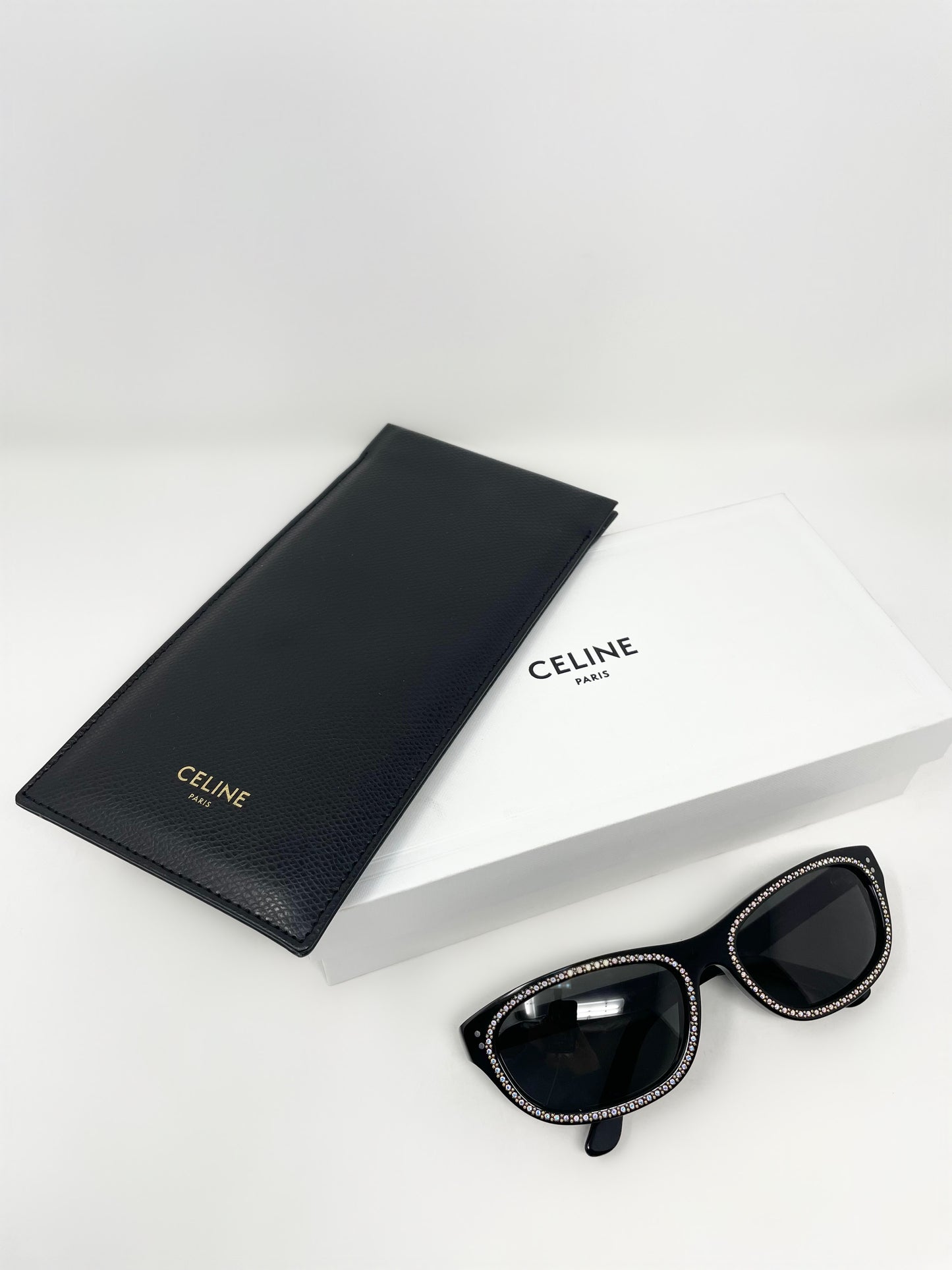 Celine Rhinestone Trim Sunglasses