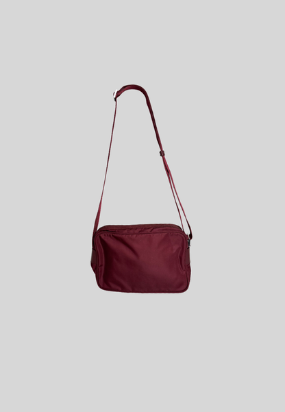 Prada Nylon Burgundy Shoulder Bag