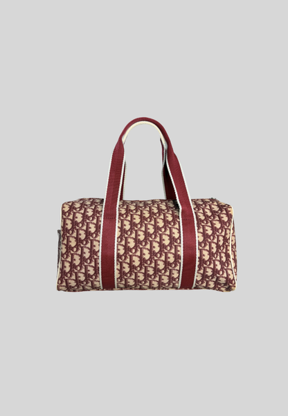 Dior Boston Red Trotter Canvas Bag