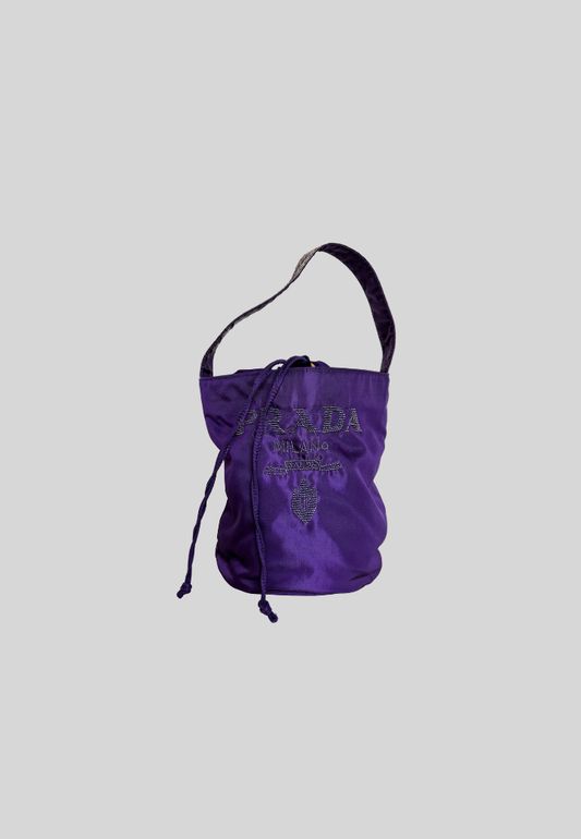 Prada Violet Nylon Bucket Bag