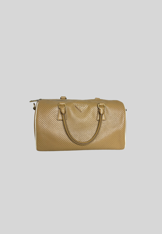 Prada Saffiano Punching Boston Bag