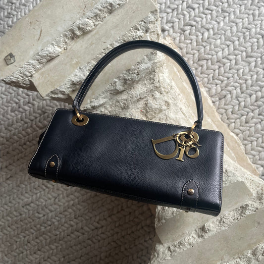 Christian Dior East West Lady Calfskin Handbag