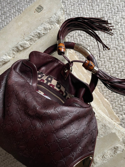 Gucci Brown Guccissima Indy Babouska Hobo Bag