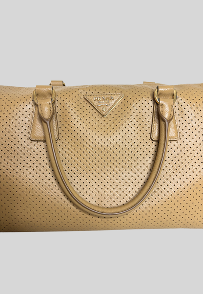Prada Saffiano Punching Boston Bag