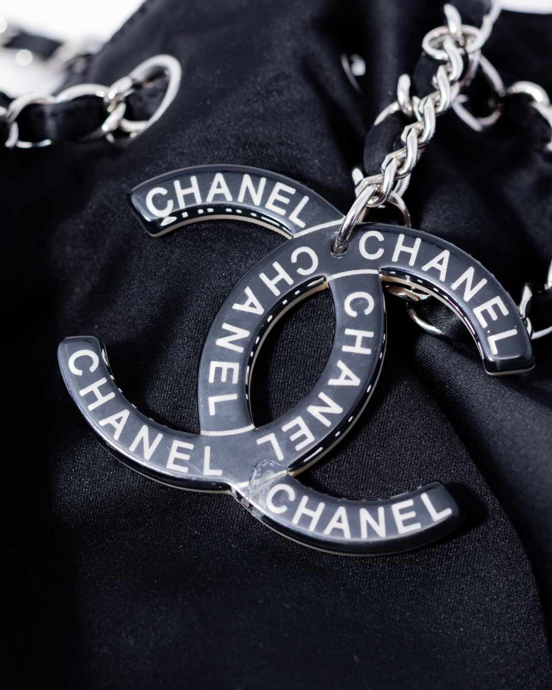 Chanel Satin Melrose Cabas Large Tote